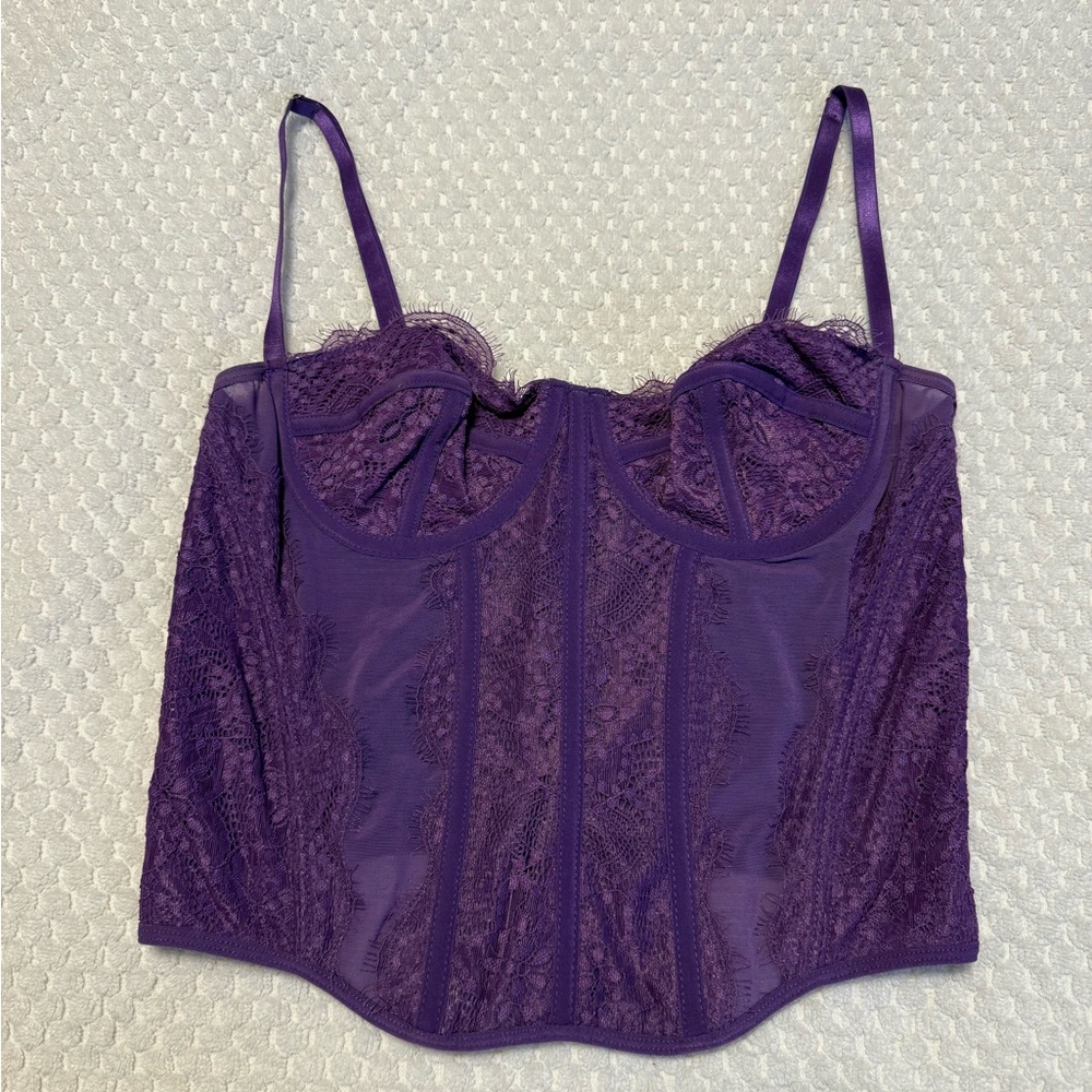 SHEIN Purple Lace Bustier